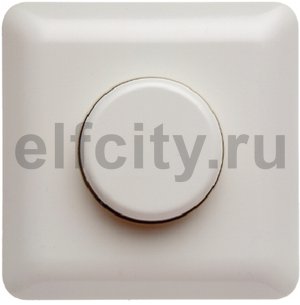 Поворотный диммер с накладкой и регулирующей кнопкой серия цвет: белый, с блеском Modul 2