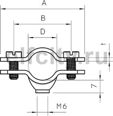 Крепежная скоба дистанционная 8-12mm