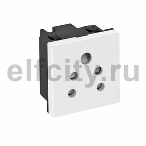 Розетка одинарная 0° ЮАР/Индия, 16А, 250 В (белый)
