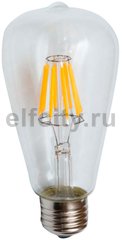 Лампа светодиодная Kink Light E27 6W 2700K прозрачная 098646,21