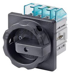 MASTER/EMER. STOP SWITCH 4-ПОЛЮСА IU=63, P/AC-23A W. 400V=22KW FRONT MOUNTING FOUR-HOLE MOUNTING ROT. MECHANISM BLACK