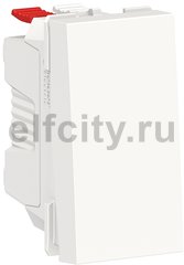 Unica Modular Выключатель 1-клав., сх. 1, 10 A, 250 В, 1 модуль, белый