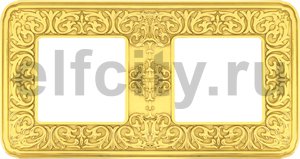 FD01372OB Рамка на 2 поста, гор/верт, цвет bright gold