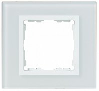 Рамка 3 поста, для горизонтального/вертикального монтажа, белое стекло