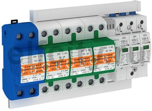 Комплект УЗИП 3+NPE (Класс I+II), 255 В