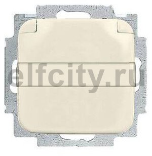 Розетка SCHUKO 16А 250В с крышкой, с полем для надписи, серия Busch-Duro 2000 SI, цвет слоновая кость