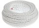 Ретро кабель 3х2.5 плетеный, в двойной ПВХ изоляции с пламегасительным наполнителем, покрыт антигорючими нитеевыми волокнами, в упаковке 50м, белый
