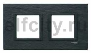 UnicaClass Рамка 2-ная, камень чёрн. (max 35)