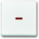 Клавиша для механизма 1-клавишного выключателя/переключателя/кнопки с красной линзой, серия solo/future, цвет davos/альпийский белый