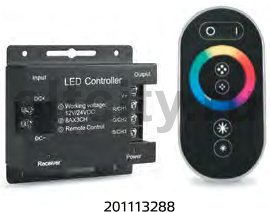 Контроллер для светодиодной ленты RGB с пультом управления, черный