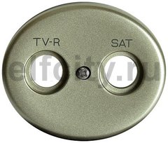 Накладка для TV-R-SAT розетки, серия TACTO, цвет шампань