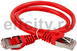 ITK Коммутационный шнур (патч-корд), кат.5Е FTP, 1м, красный