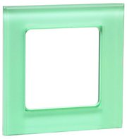 Рамка 1 пост, зеленое матовое стекло
