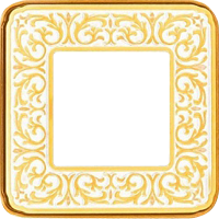 Рамка Emporio (светлое золото/белая патина)